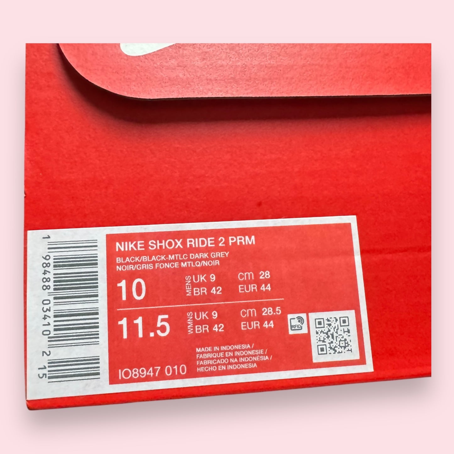 Shox Ride 2 Black Anthracite - 44