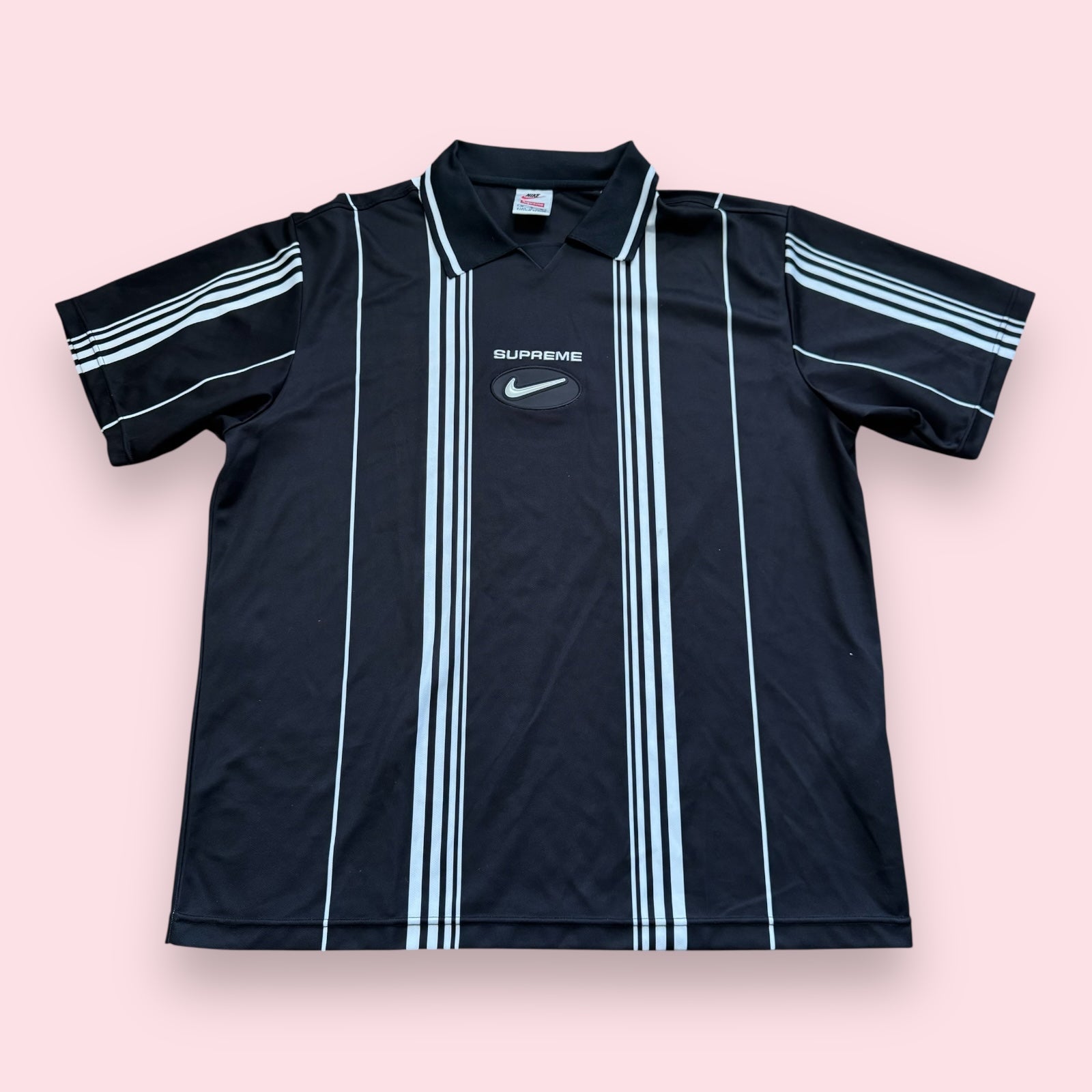 Supreme Nike Jersey Jewel Stripe Black FW20 - M – VaalSNKRS