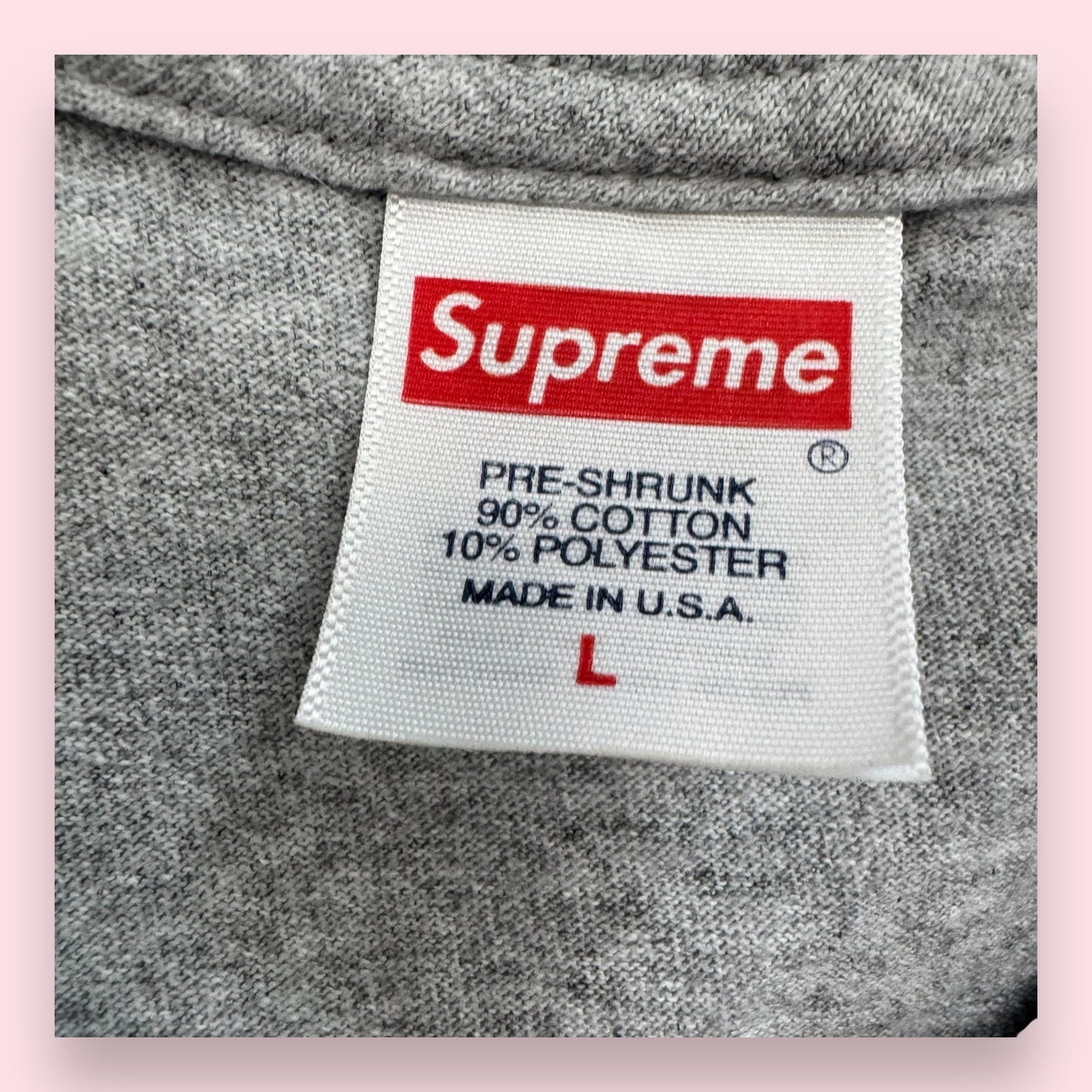 Supreme TEE Warm Up Grey - L