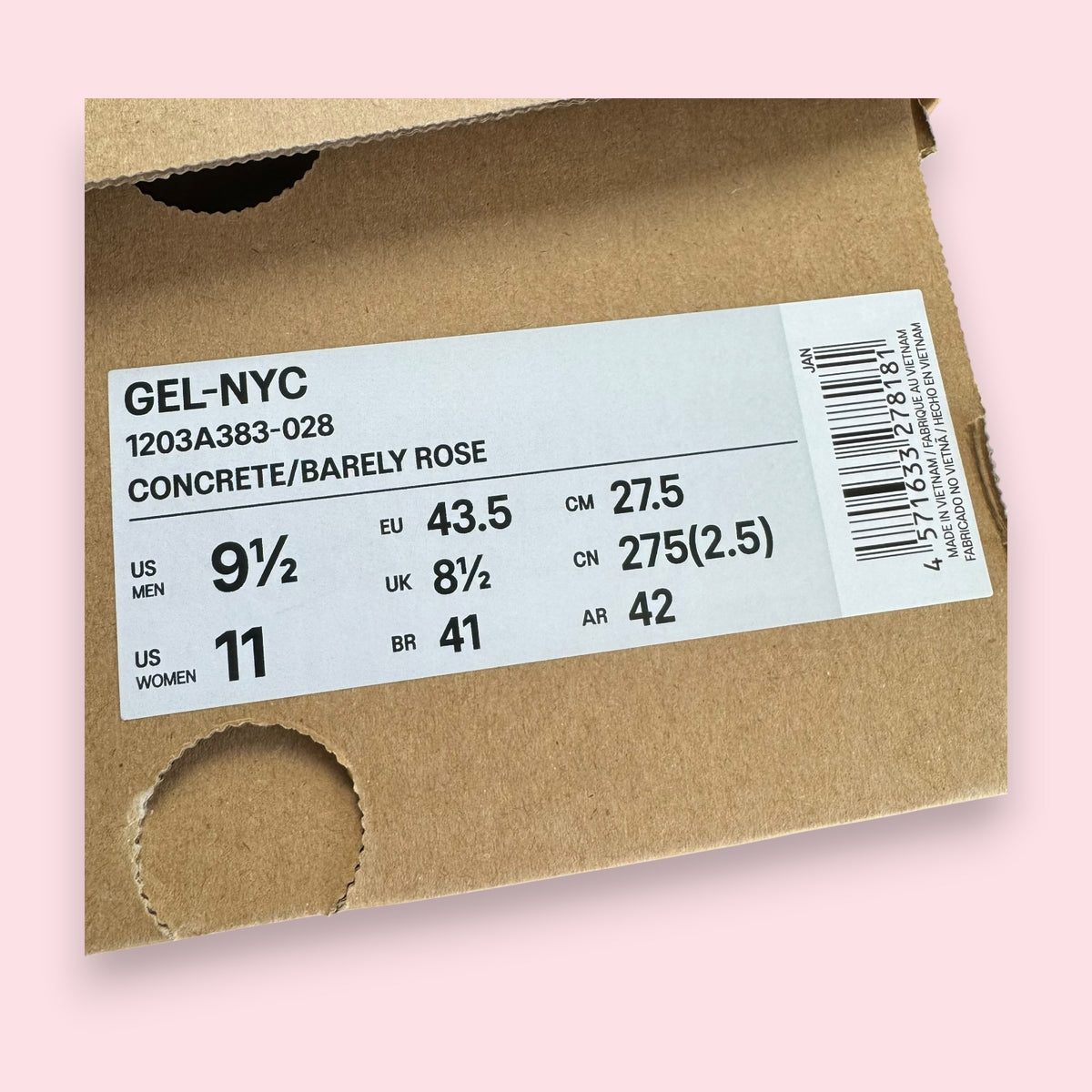 Asics NYC Pink Cream - 43.5