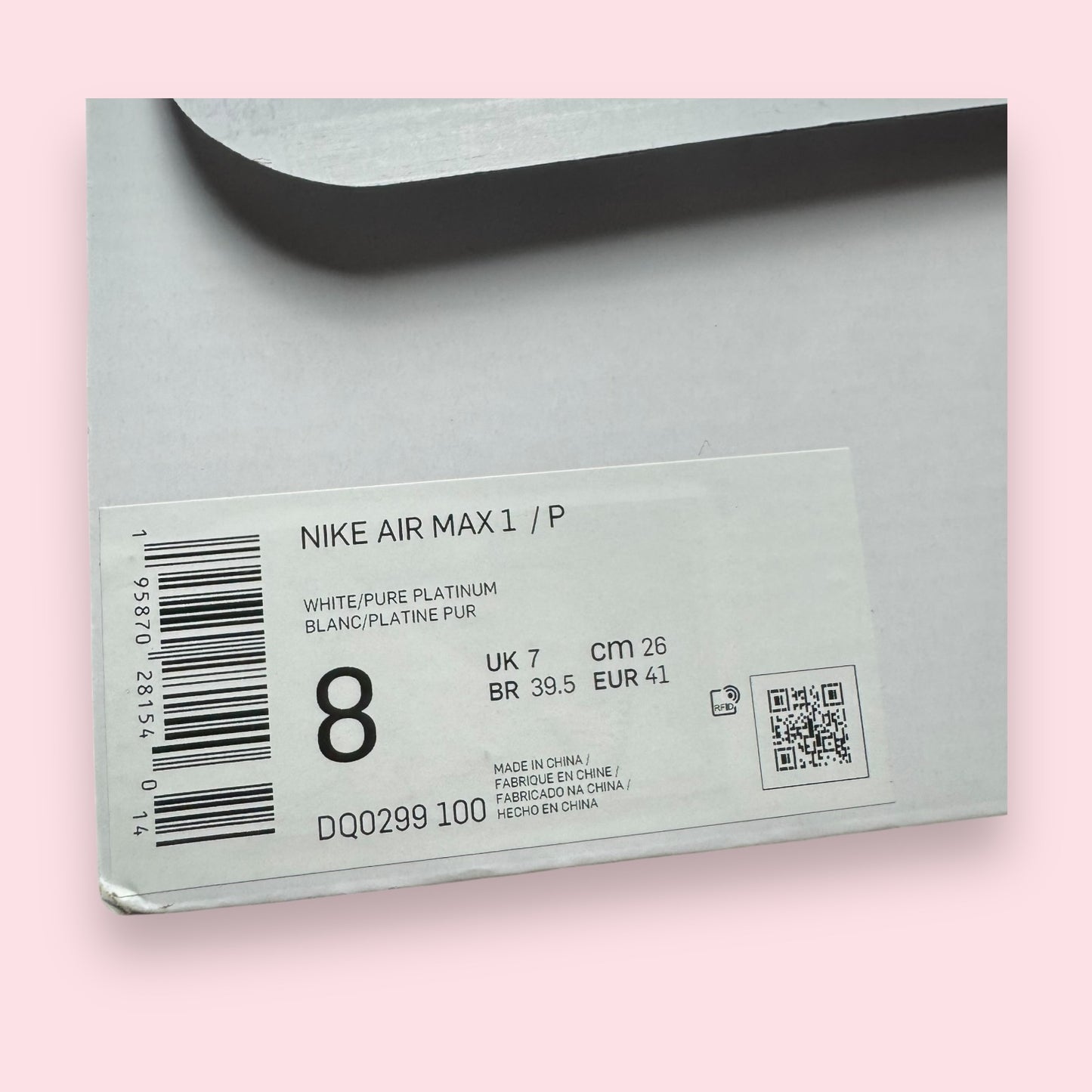 Air Max 1 Patta White - 41