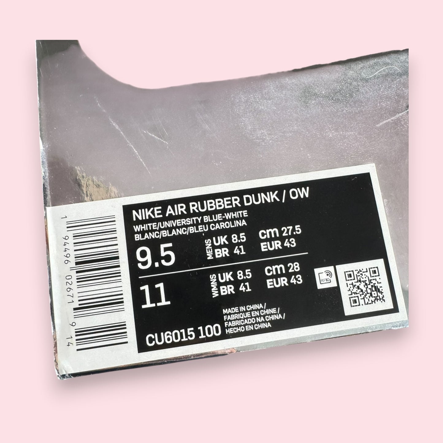 Dunk Rubber Off White UNC - 43