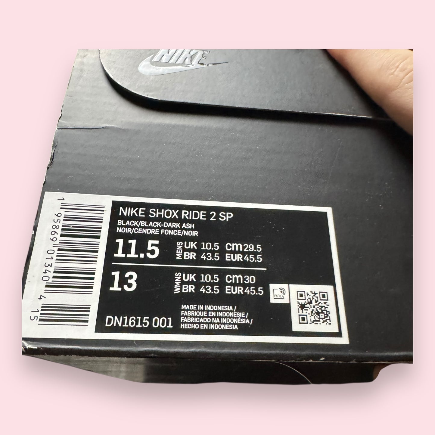 Shox Ride 2 Supreme Black - 45.5