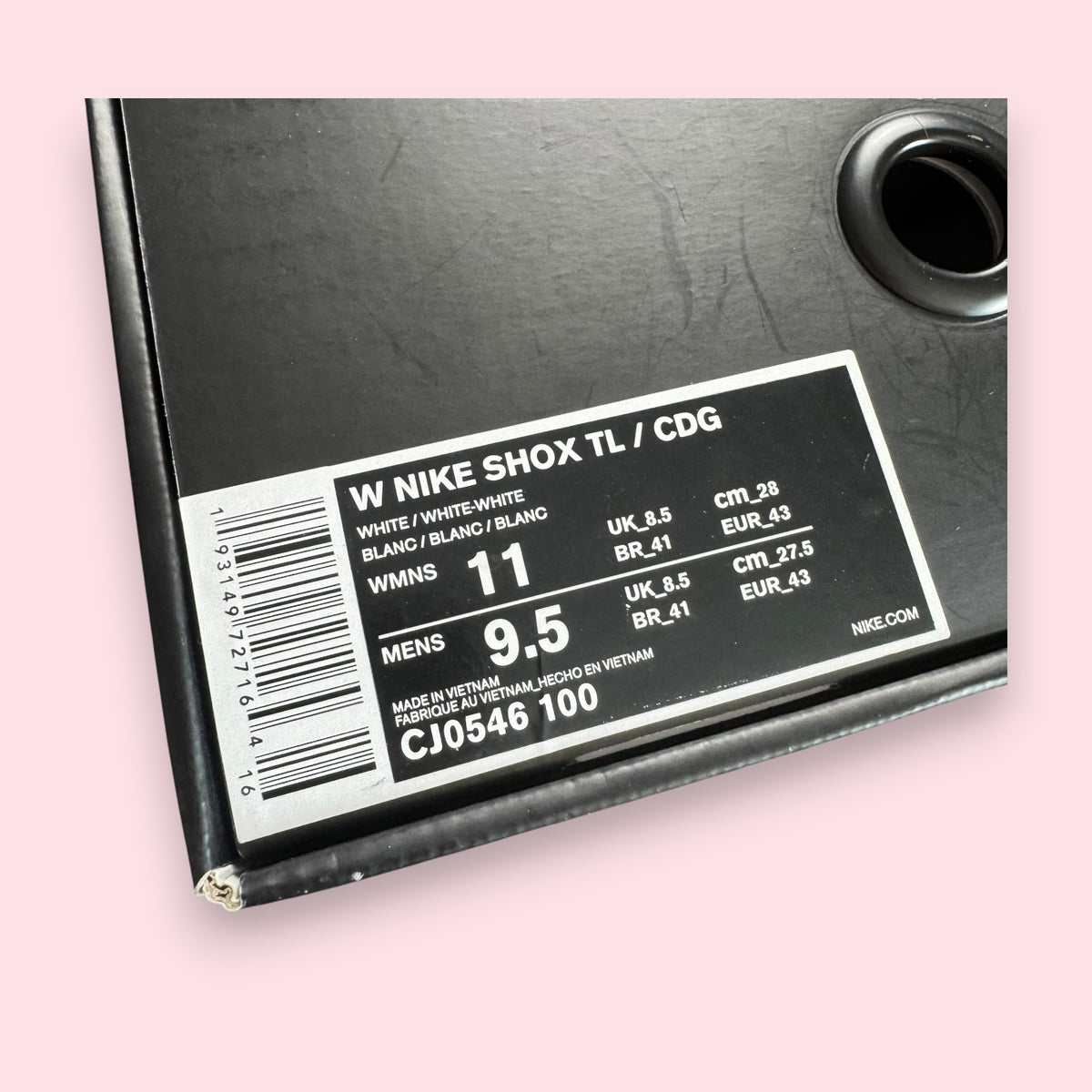 Shox TL Comme des Garcons CDG White - 43