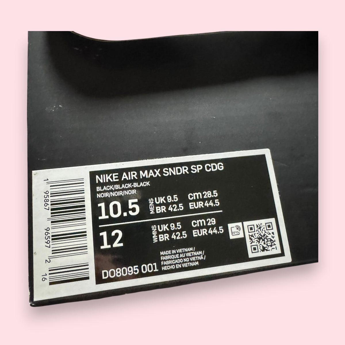 Air Max Sunder Comme des Garcons CDG Black - 44.5