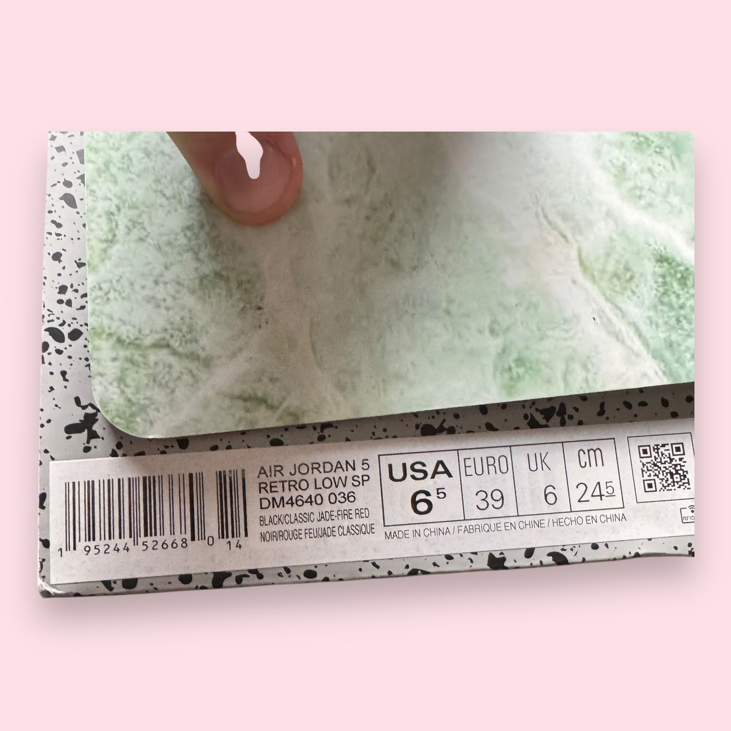 Jordan 5 Low Black Clot - 39