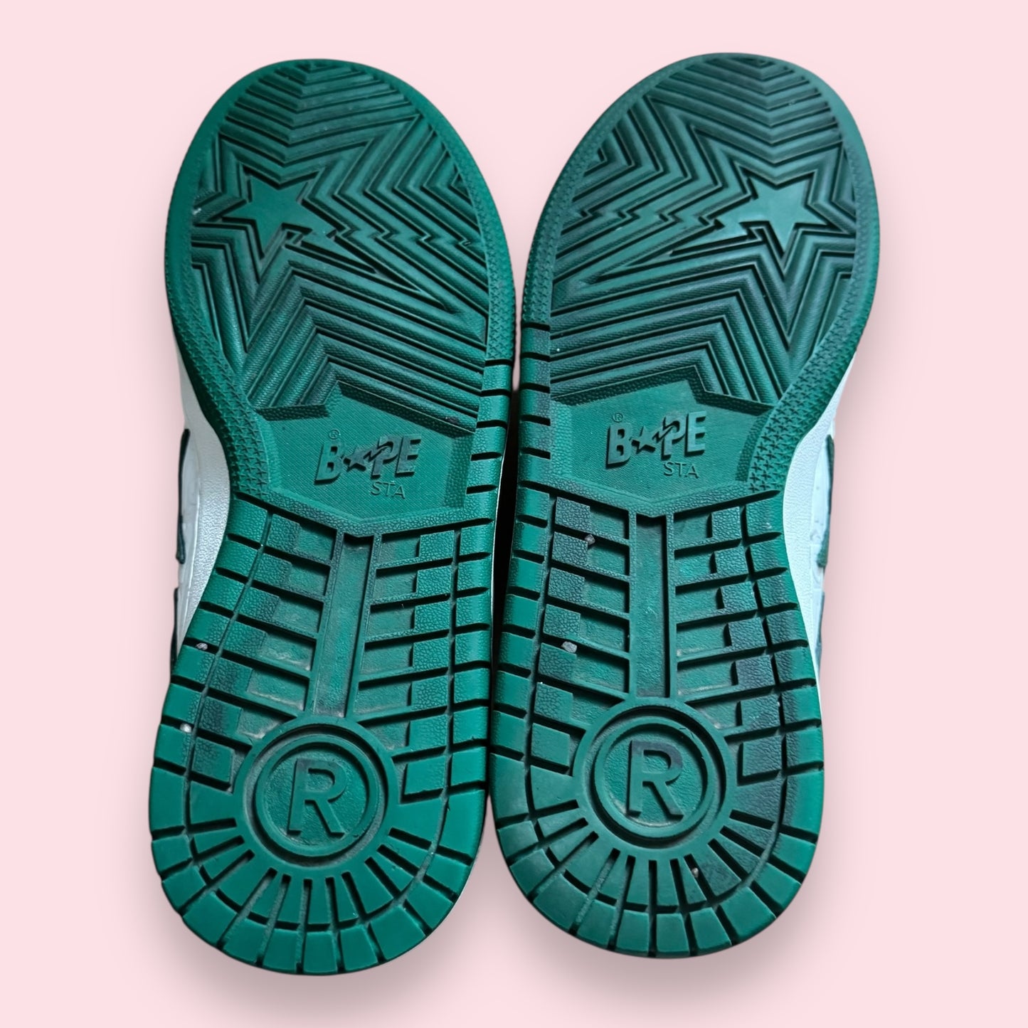 Bape Sk8 Green White Patent - 45