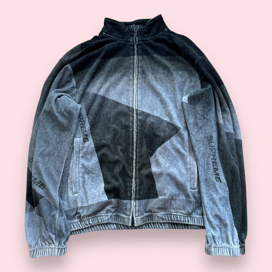 Supreme Geo Velour Black Jacket  - M