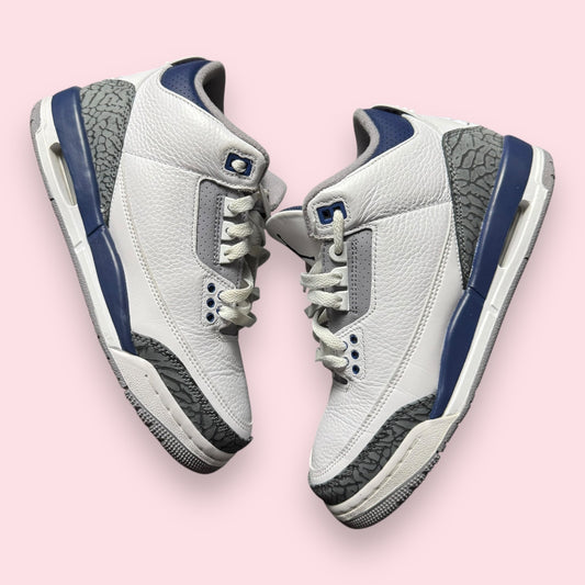 Jordan 3 White Navy - 39