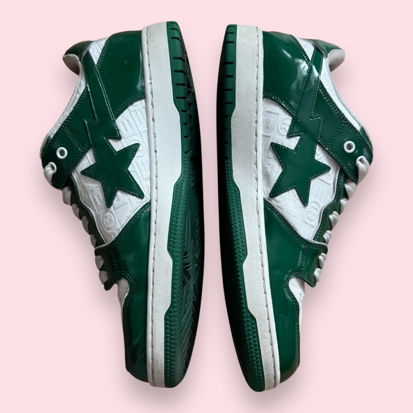 Bape Sk8 Green White Patent - 45