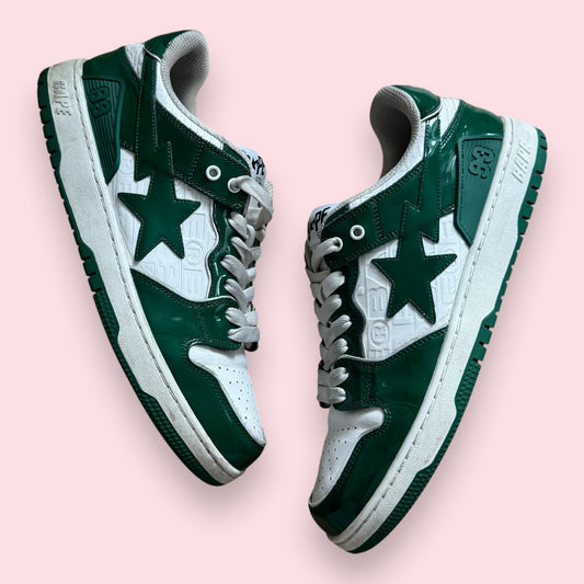 Bape Sk8 Green White Patent - 45