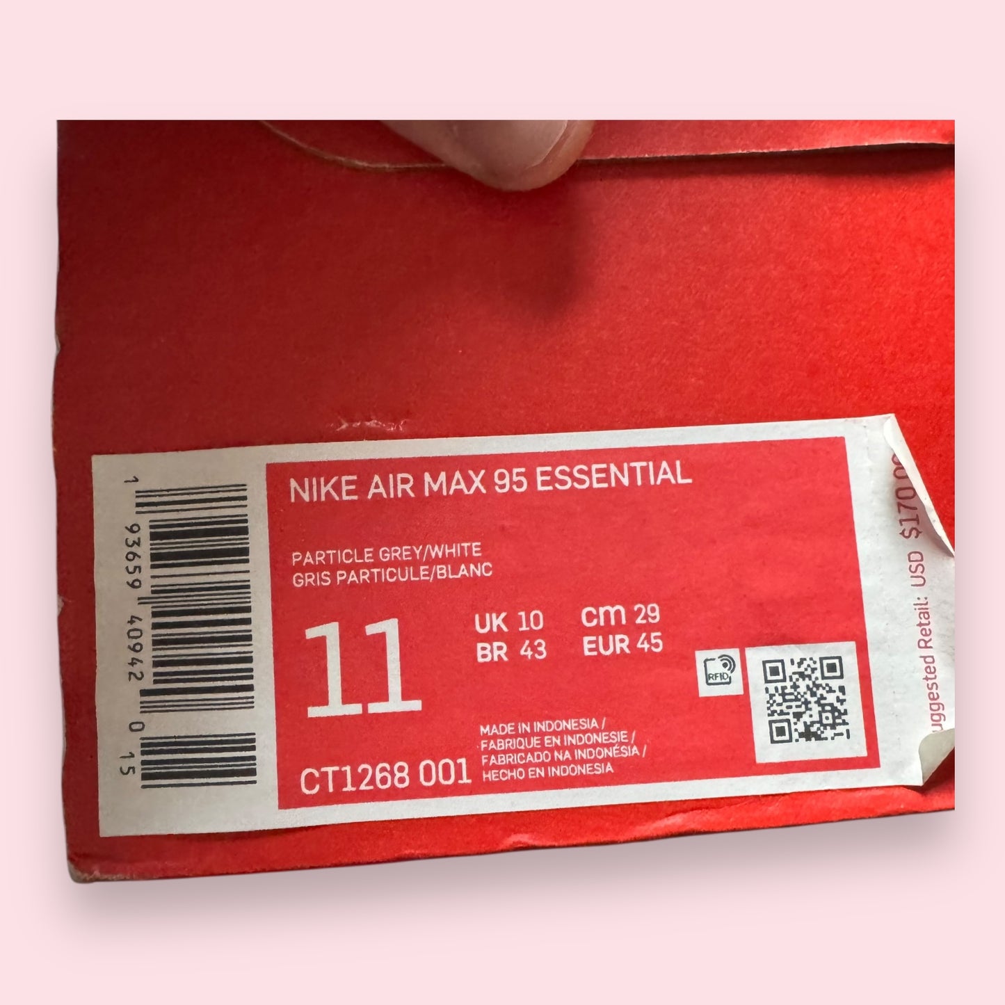 Air Max 95 Grey White - 45