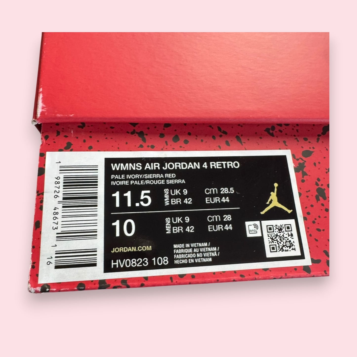 Jordan 4 Valentine Red - 44
