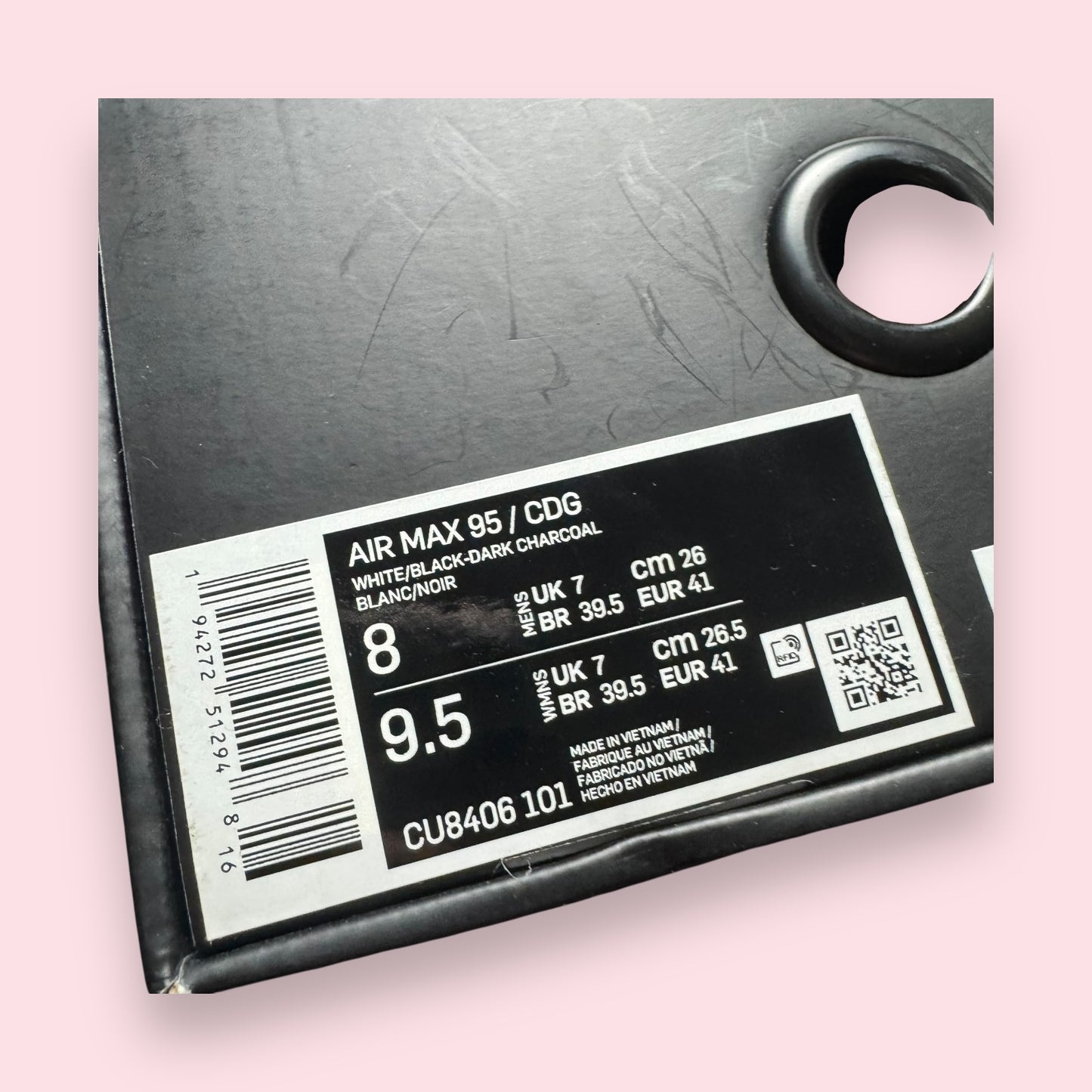 Air Max 95 Comme des Garcons CDG Black Grey - 41